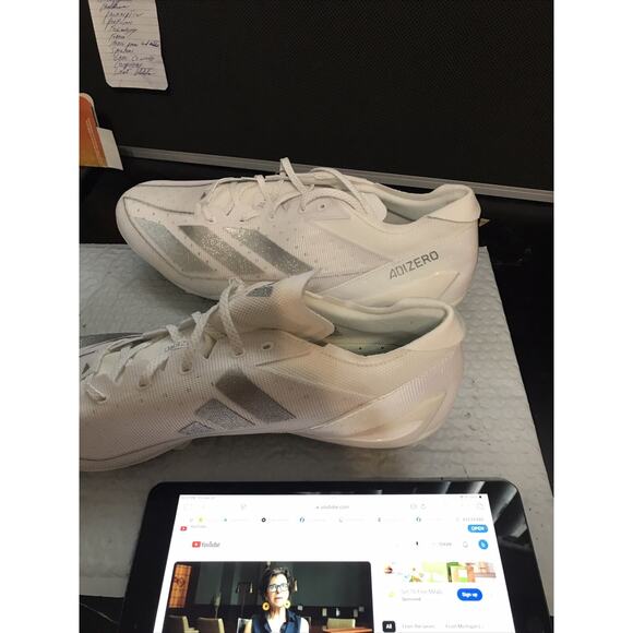 Addidas Adizero Electric Football Cleats Men’s 17 White IE4374 - Picture 2 of 16